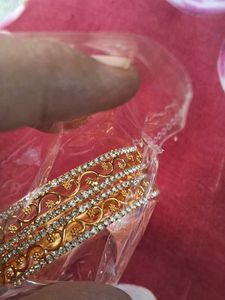 Golden Bangles (Set of 2pc )
