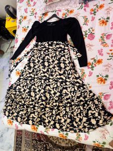 Stylish Black &amp; Patterned Dress