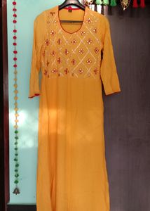 Mustard Colour Kurti