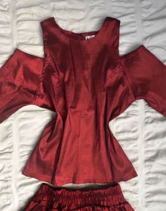 Burgundy Two-Piece Outfit