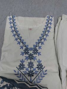 Women's Katha Cotton Kurta and Pant Set💙😍