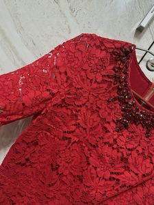 Red Lace Cocktail Dress