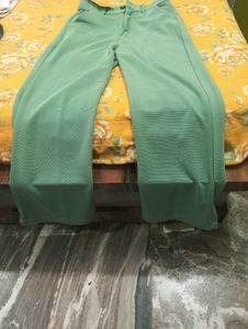 High-Waisted Emerald Green Pants