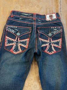 Designer Embellished Denim Jeans
