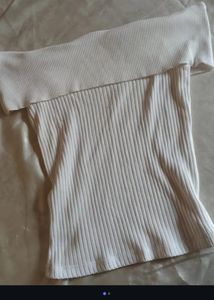 Off-Shoulder Ribbed Knit Top