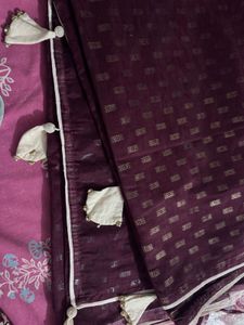 Brown Embroidery Blouse and saree