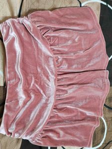 Velvet Ruched Skirt