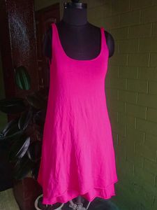 Orginal ZARA Hot Pink Layered Mini Dress
