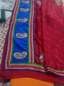 Golden Work And Silk Sarri