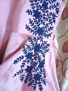 🎀 Pink Party Dress with Floral Embroidery 👗