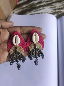 Boho Cowrie Shell Dangle Earrings