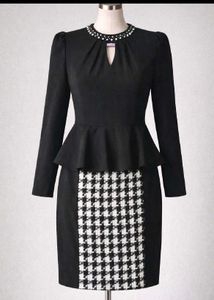 Elegant Classy B/W Dress 🖤