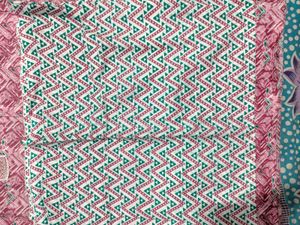 Elegant Pink Cotton Embroidered Suit