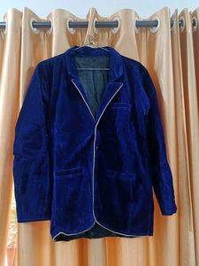 Velvet Blazer - Royal Blue