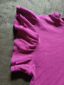Cute Pink Ruffled Sleeve Top