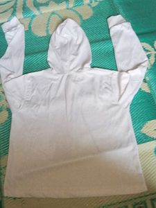 White Hooded Top with Floral 'A'