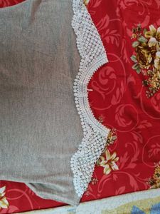Embellished Crochet Collar Top
