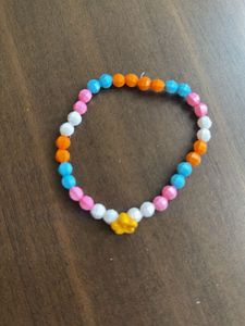 Colorful Beaded Flower Bracelet