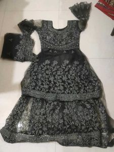 Embellished Black Net Lehenga Choli