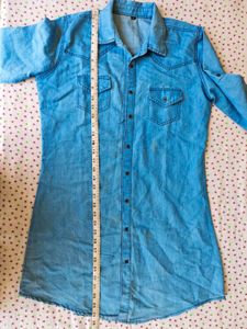 Classic Blue Denim Shirt Dress
