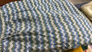 Blue Printed Kurta With Pants