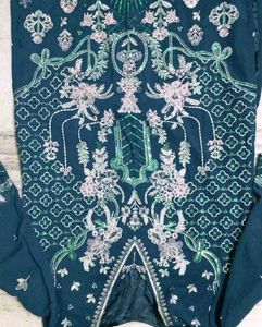 Embroidered Teal Kurta Set