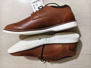 Men's Brown Leather Lace-Up Shoes
