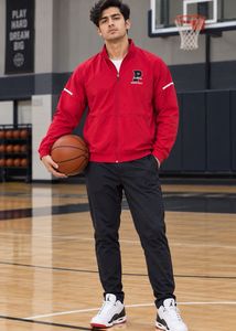 ADIDAS RED  Zip-Up Basketball Jacket