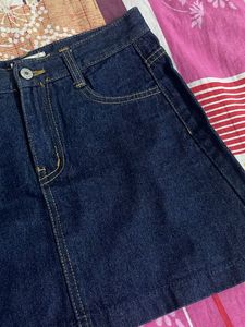 Dark Wash Denim Mini Skirt