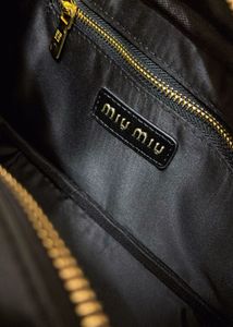 Miu-Miu Black Quilted Leather Ba