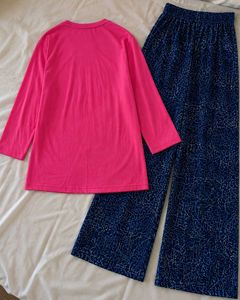 Brand New Pink &amp; Blue Plazo Set | Never Worn | Siz