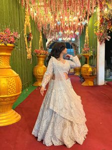 lehenga silver color