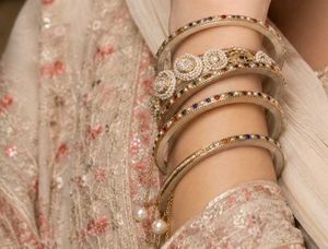 Exquisite Beaded Bangles Set