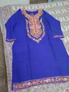 Blue Embroidered Kurta