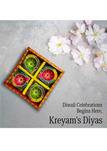 Handmade diya for diwali puja set of 4