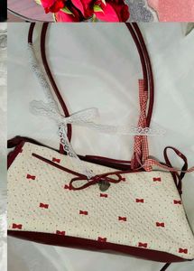 Cute Red Bow Clutch Bag