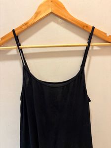 Basic Black Spaghetti Strap Tank Top /slip