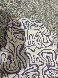 Abstract Print Square Neck Top