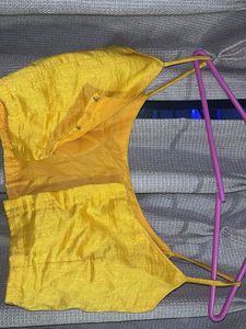 Vibrant Yellow Silk Blouse