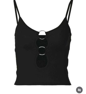 Black Ring Detail Top