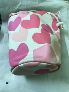 Cute Heart Print Drawstring Pouch
