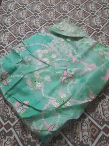 Green Floral Saree