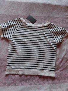 Striped T-Shirt with "Delight" Print