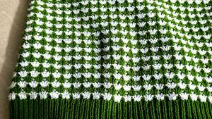 Green &amp; White Knit Cardigan