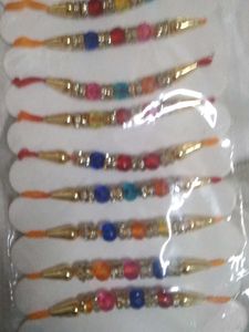 Vibrant Beaded Rakhi Bracelets