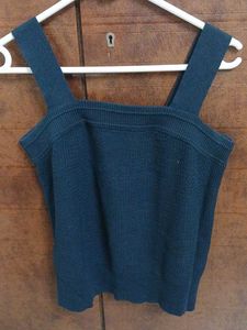 Sleek Black Knit Tank Top