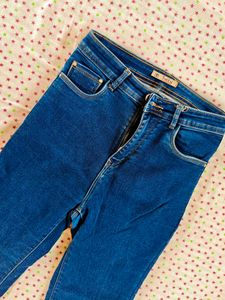 Flared Blue Denim Jeans