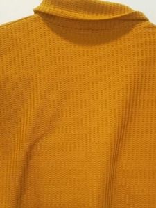 Mustard Yellow Graphic Print Collared Top