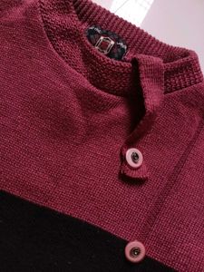 Stylish Color Block Knit Sweater
