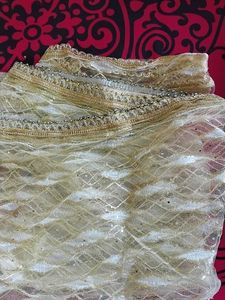 36.Elegant Gold Dupatta with Sequins